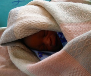 Newborn baby at the Bugobero Health Center 4